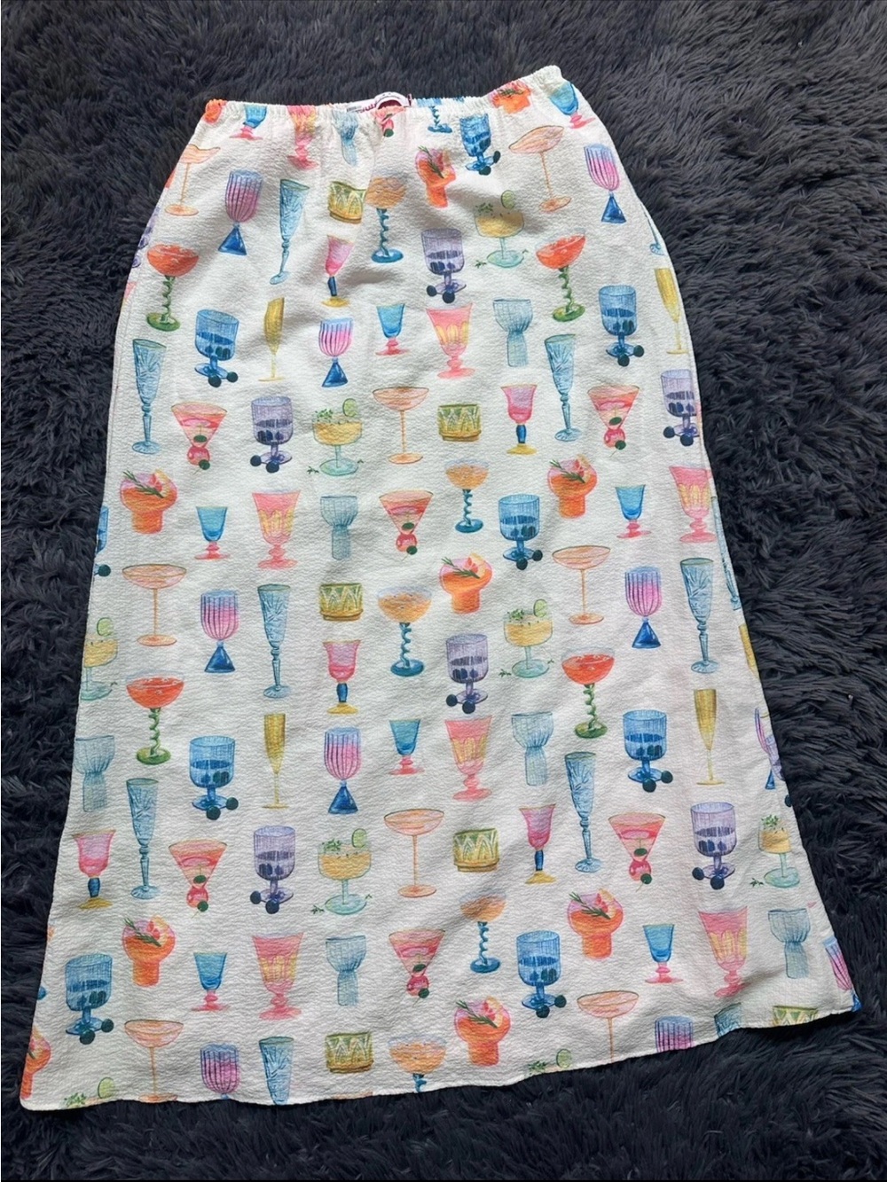 Lisa Says Gah X Nuuly Lauren Cocktail Maxi Skirt Multicolor Size Large EUC